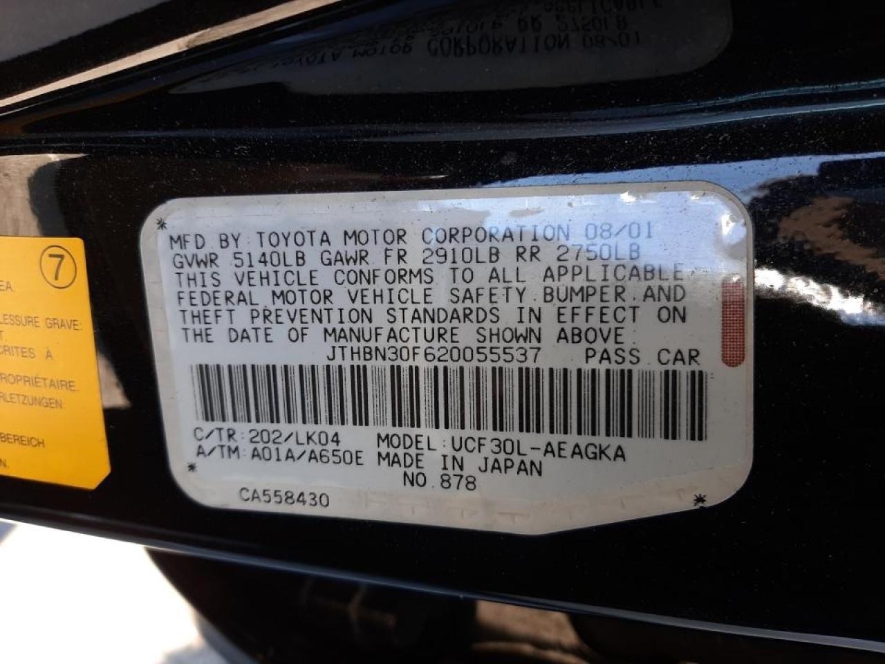 2002 LEXUS LS430