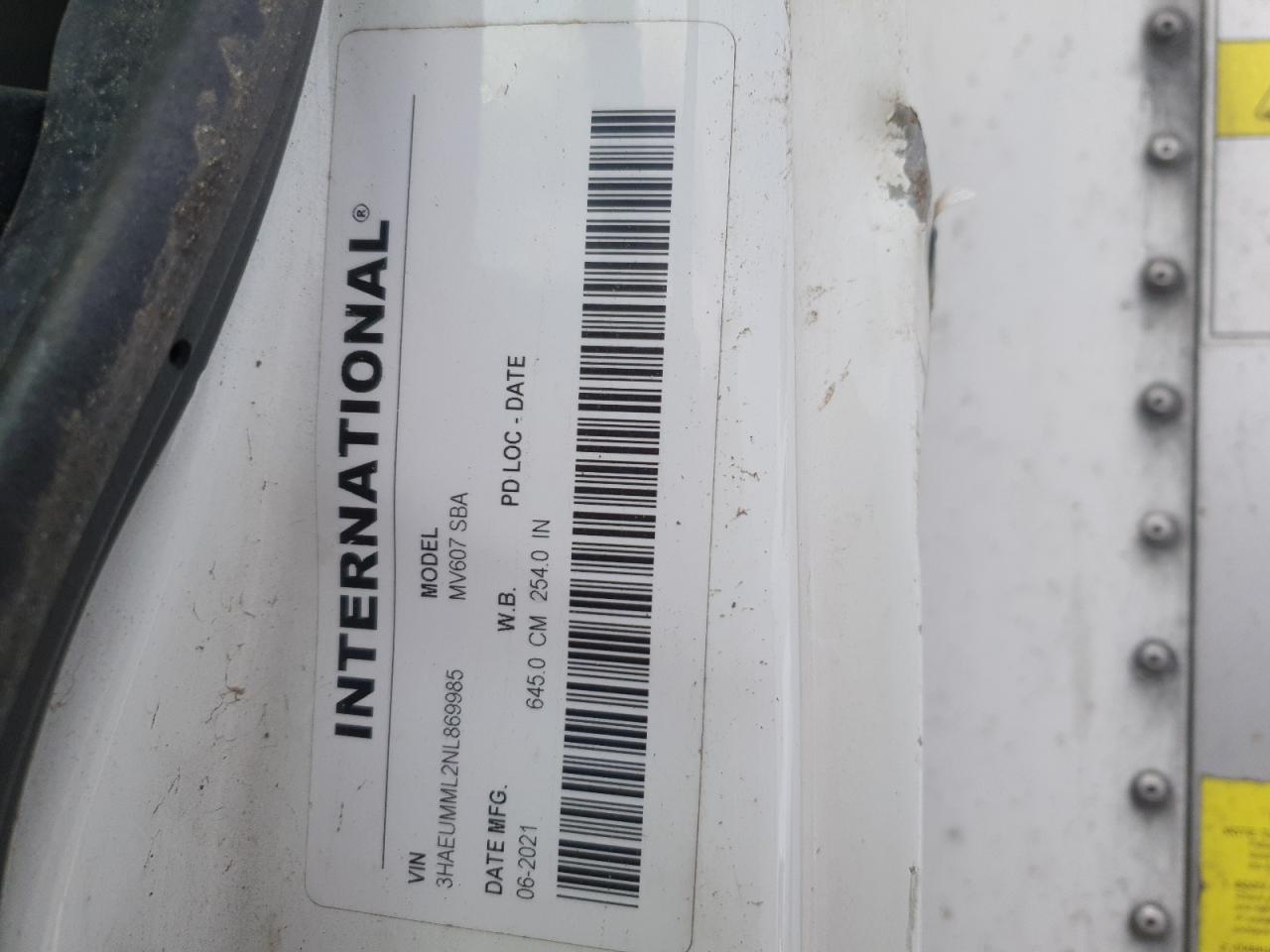 2022 INTERNATIONAL MV607