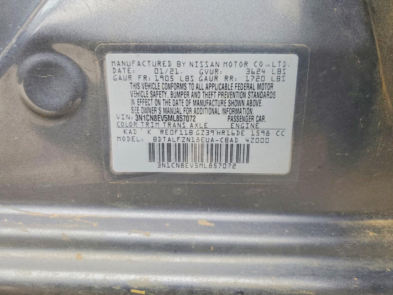 2021 NISSAN VERSA