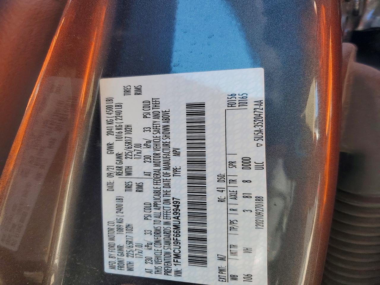 2021 FORD ESCAPE