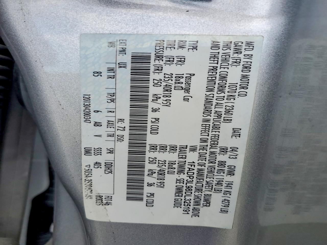 2013 FORD FOCUS
