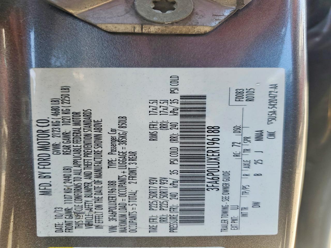 2014 FORD FUSION