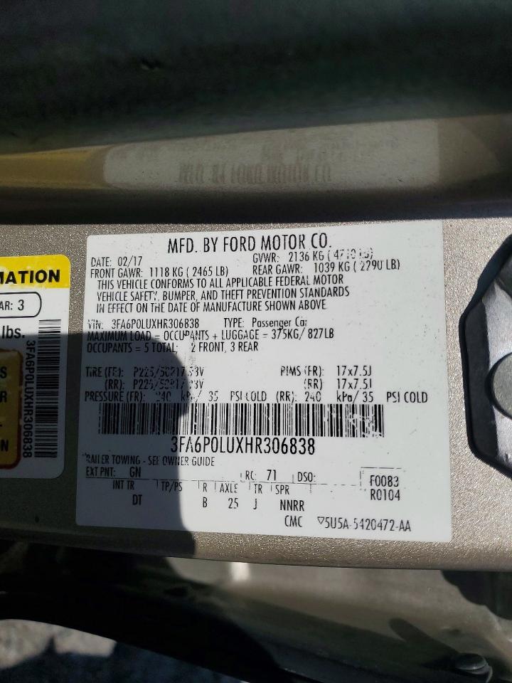 2017 FORD FUSION
