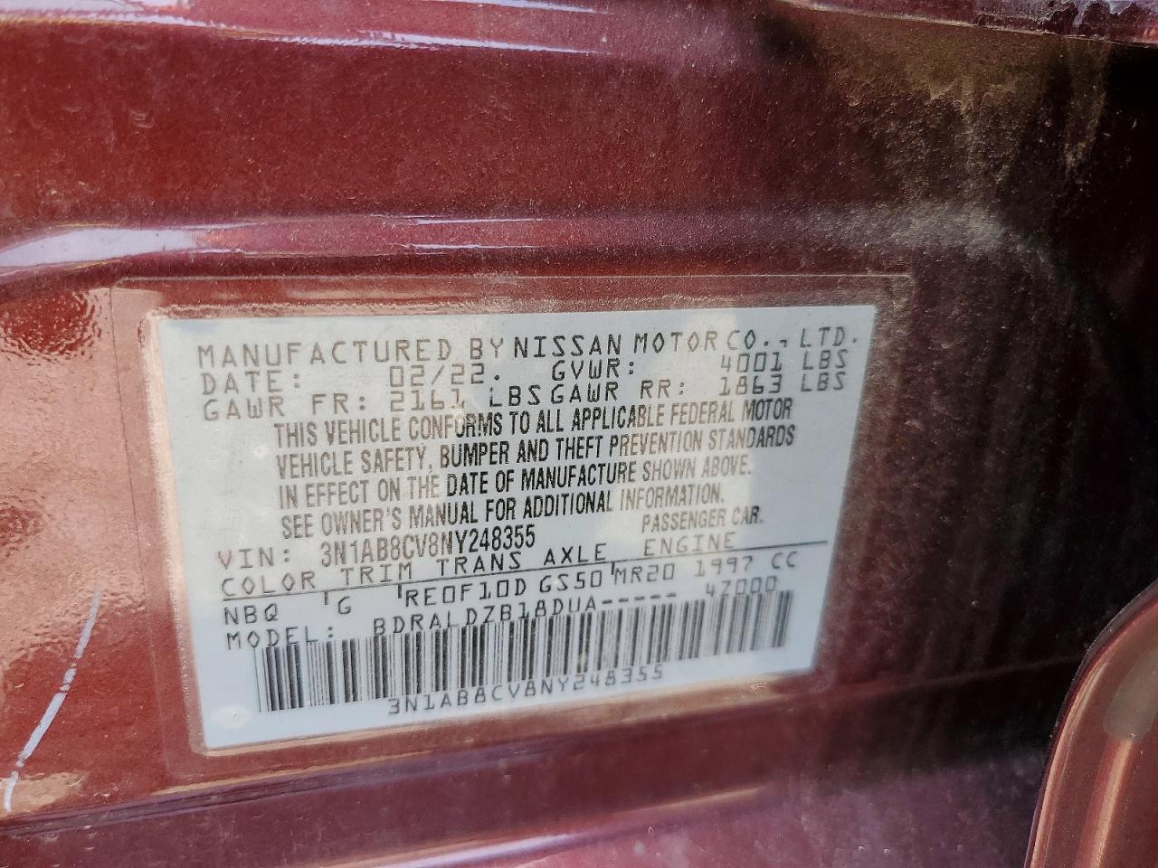 2022 NISSAN SENTRA
