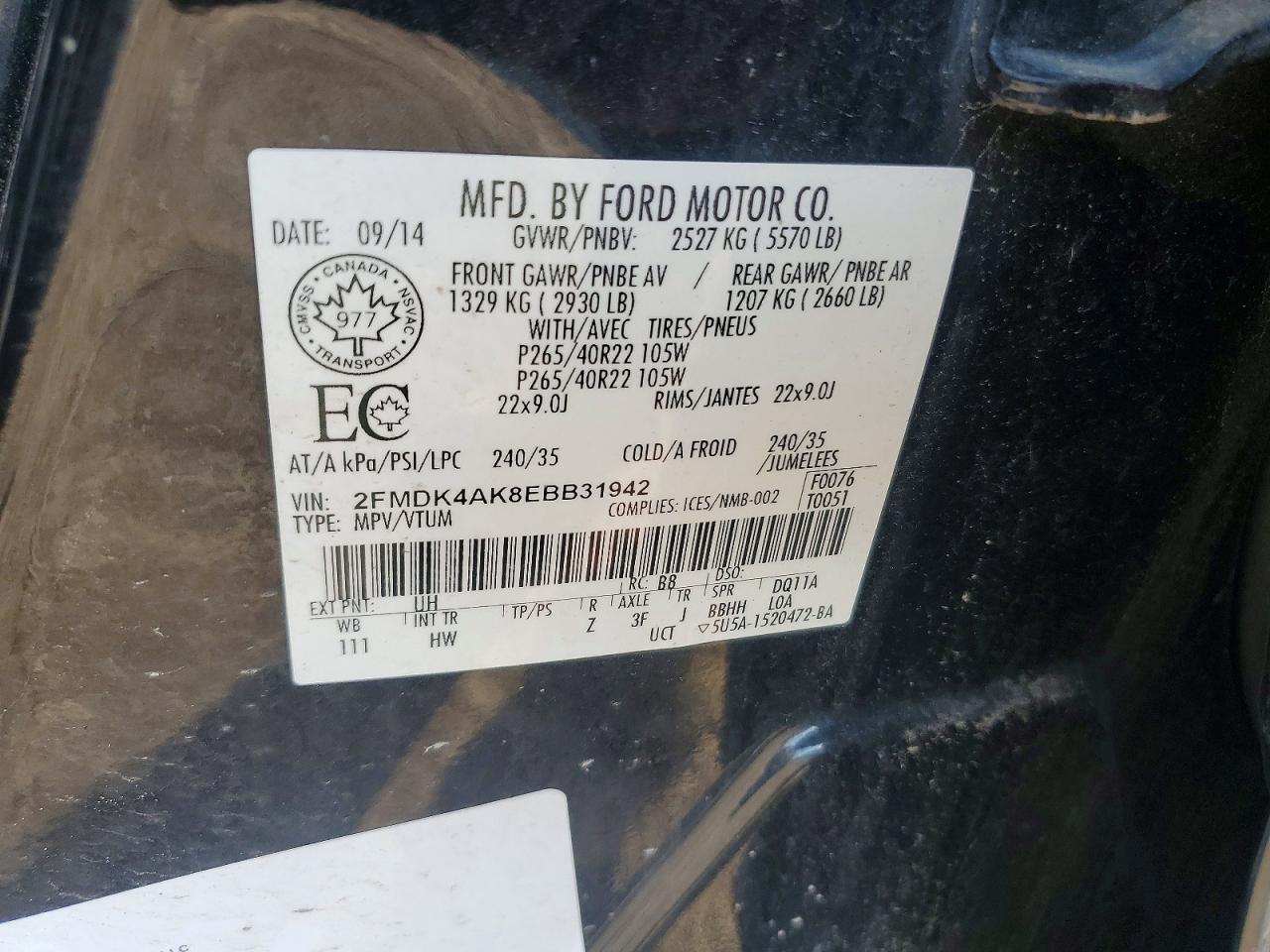 2014 FORD EDGE