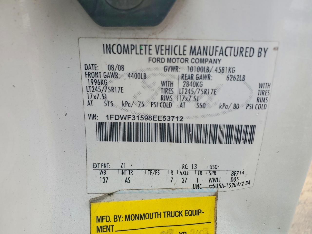 2008 FORD F350
