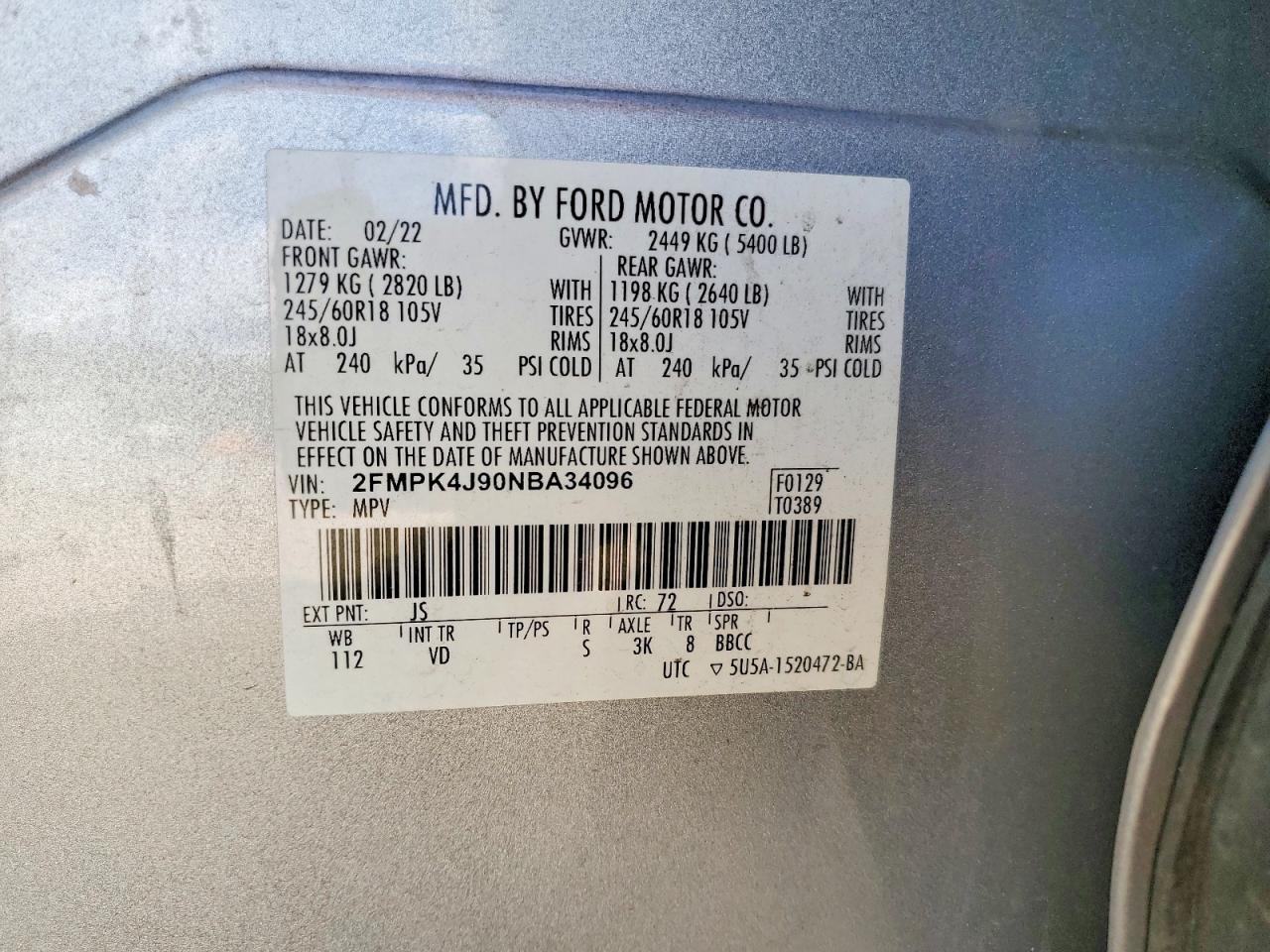 2022 FORD EDGE