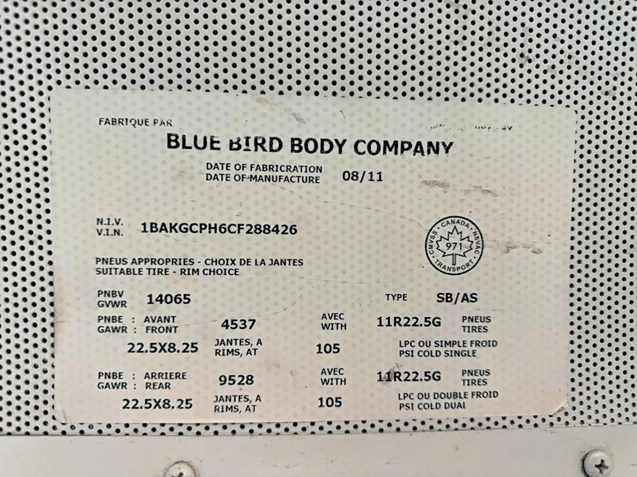 2012 BLUEBIRD ALL Models