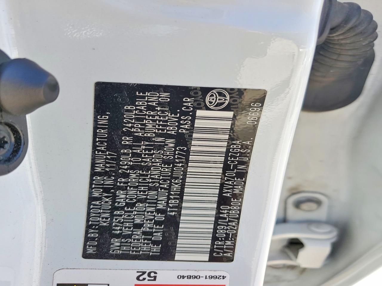 2018 TOYOTA CAMRY