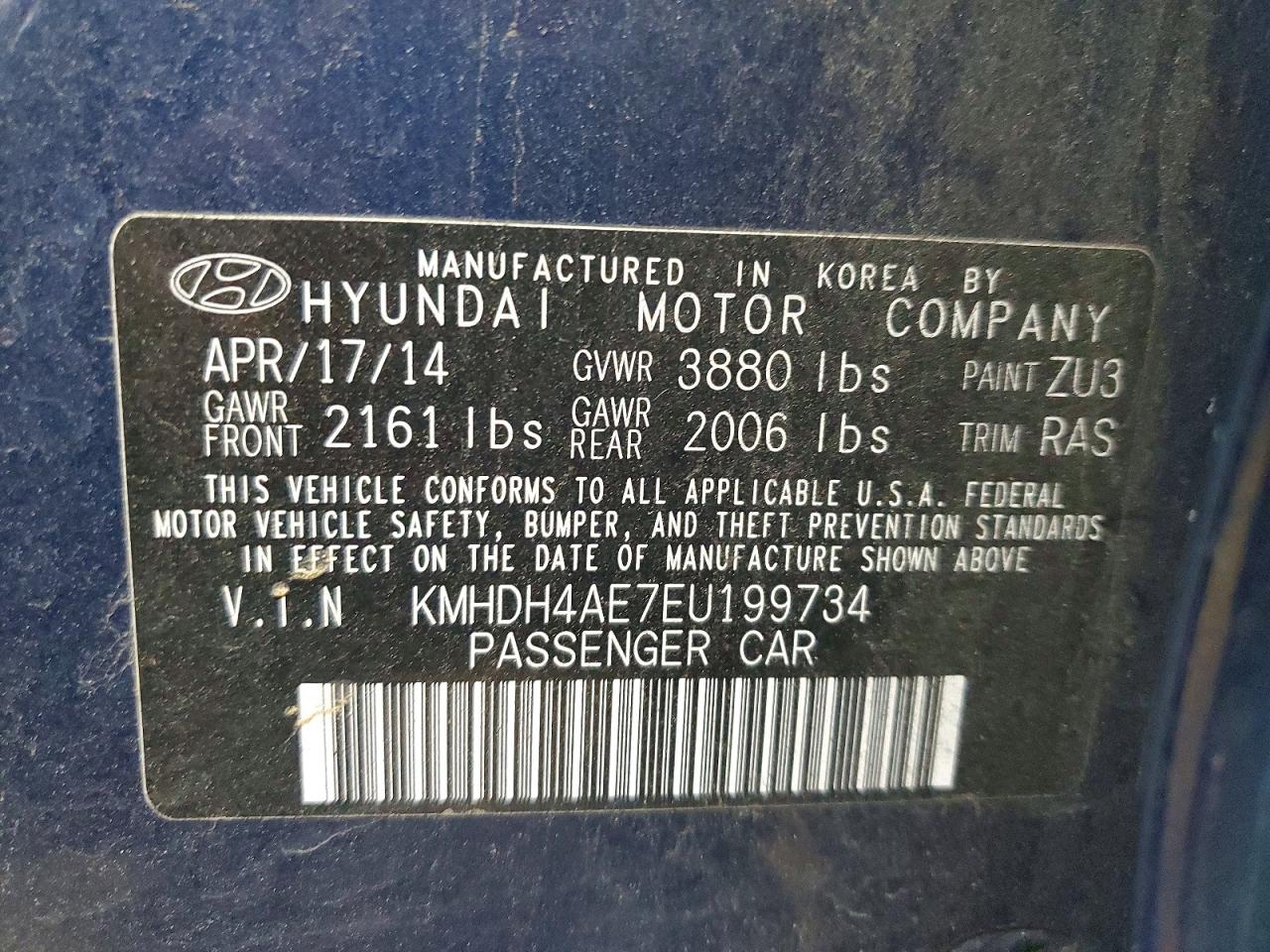 2014 HYUNDAI ELANTRA