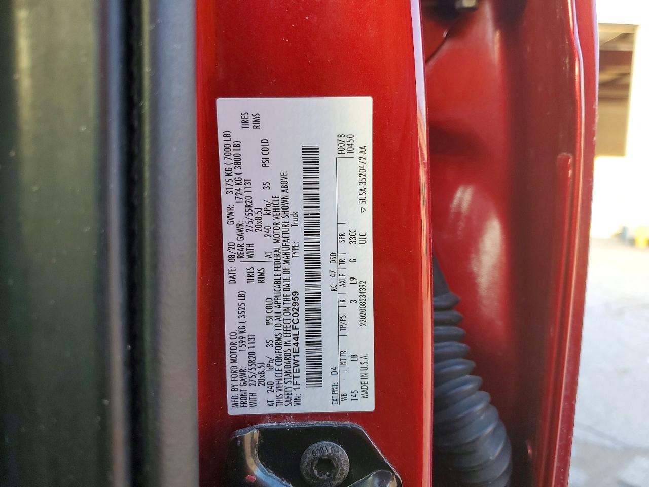 2020 FORD F150