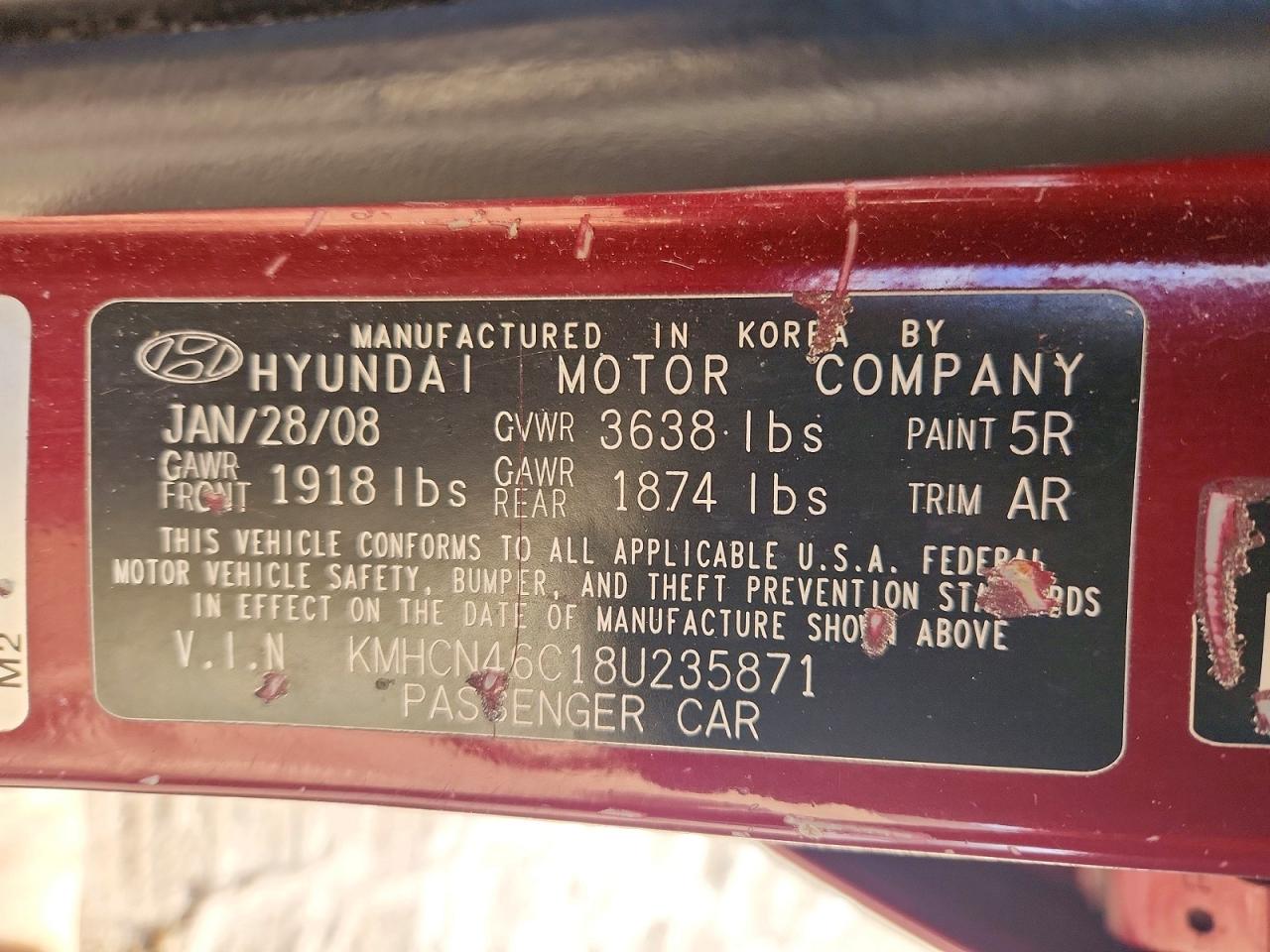 2008 HYUNDAI ACCENT
