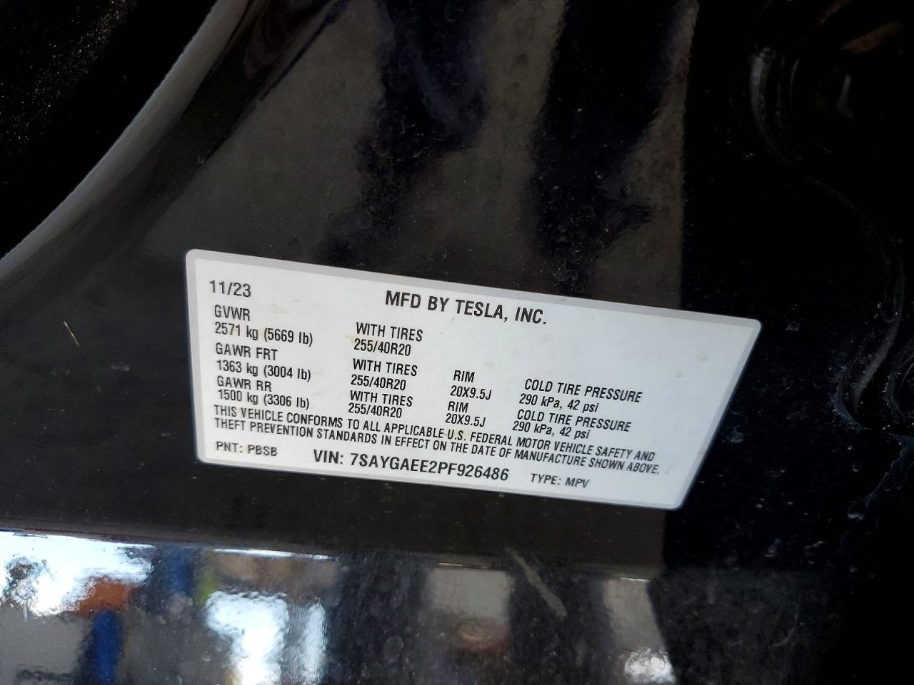 2023 TESLA MODEL Y