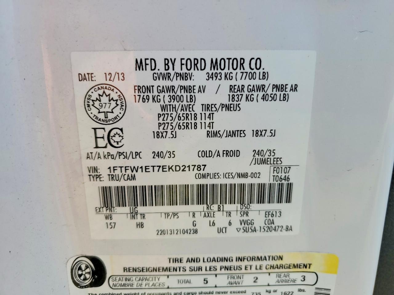 2014 FORD F150