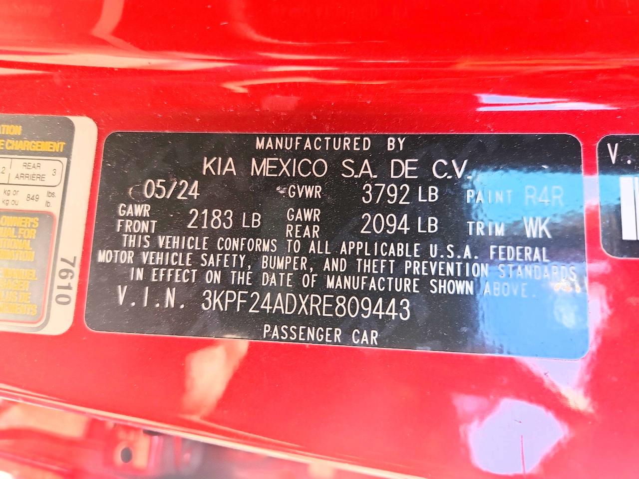 2024 KIA FORTE