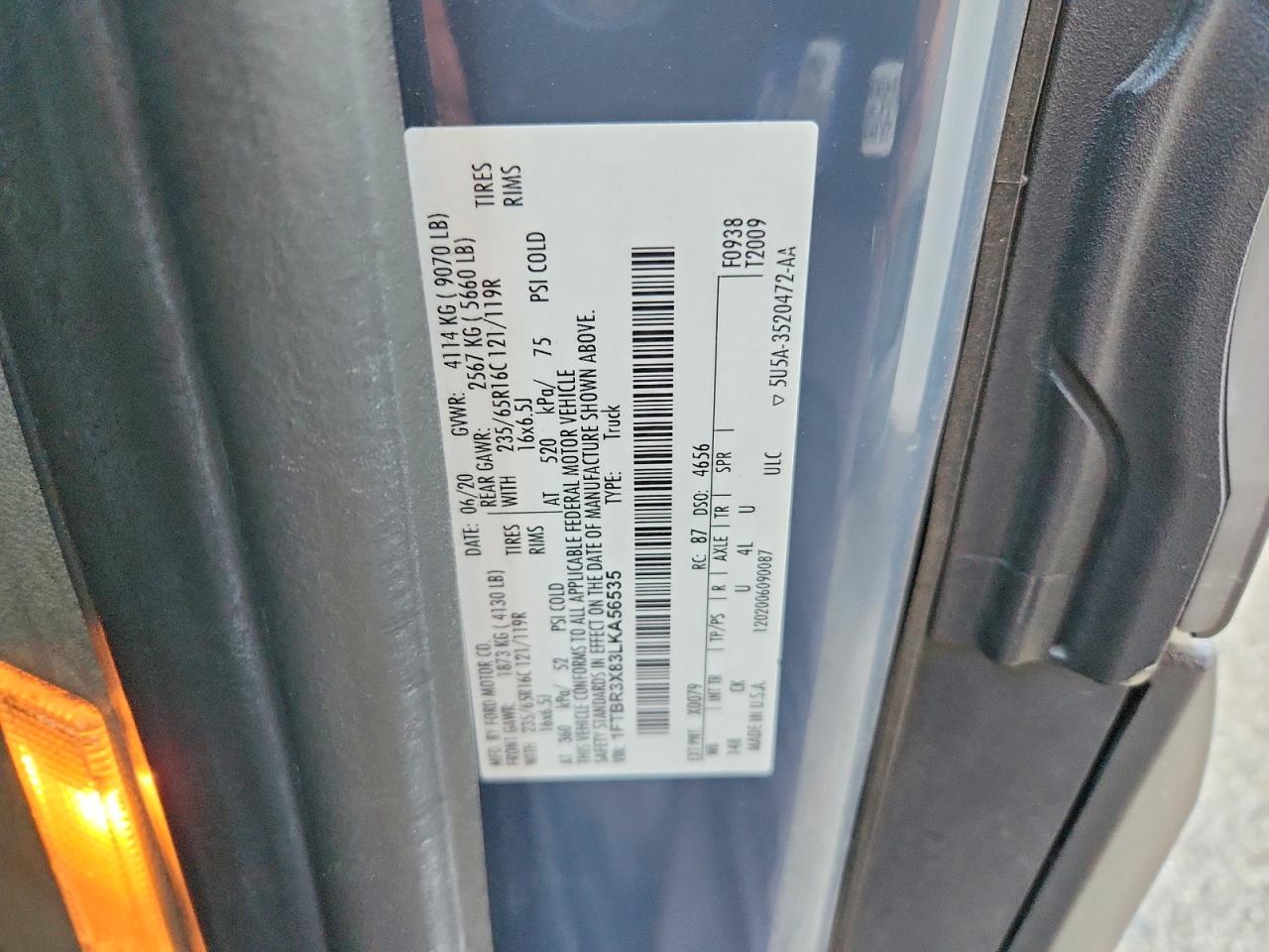 2020 FORD TRANSIT