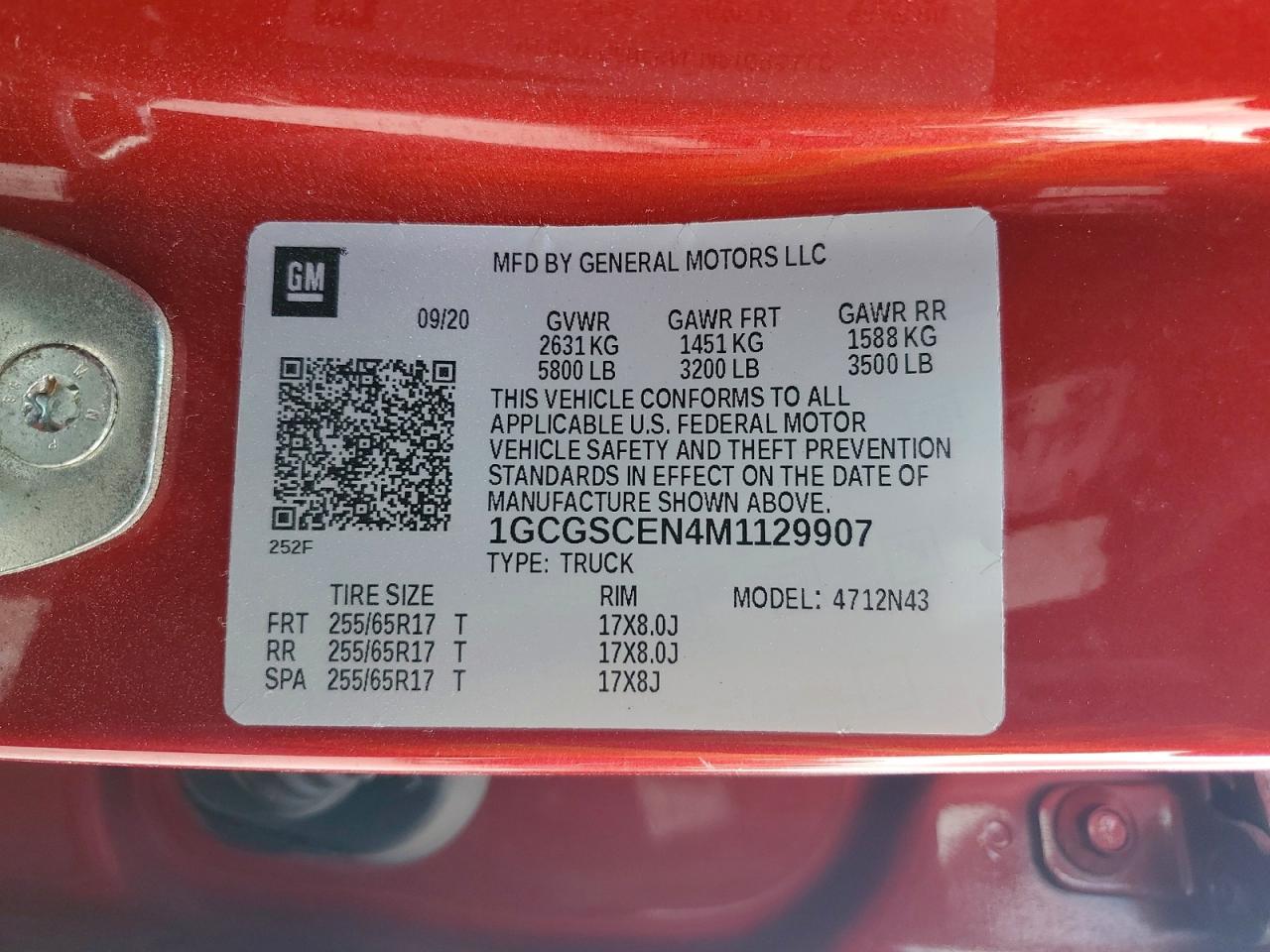 2021 CHEVROLET COLORADO