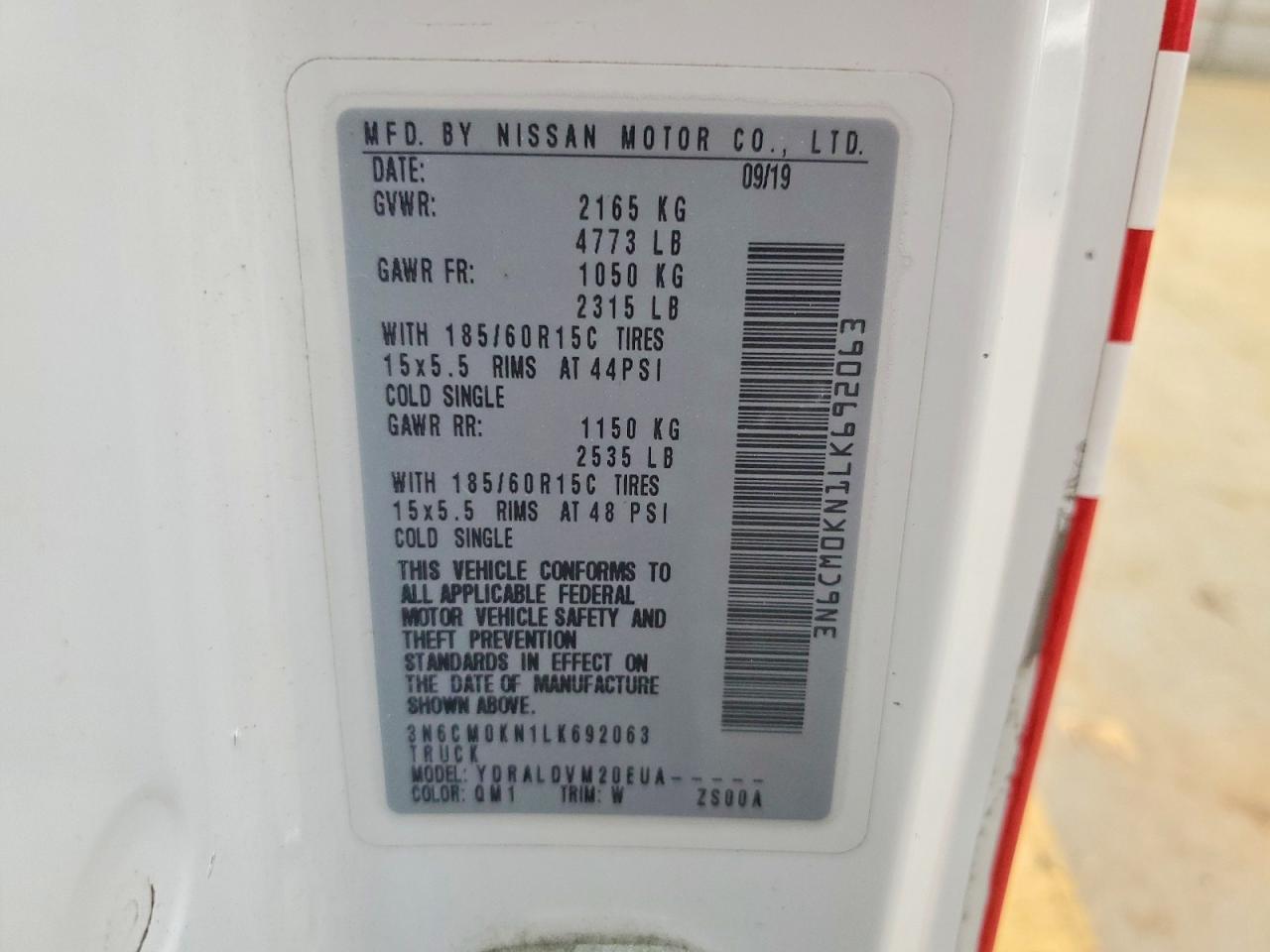 2020 NISSAN NV