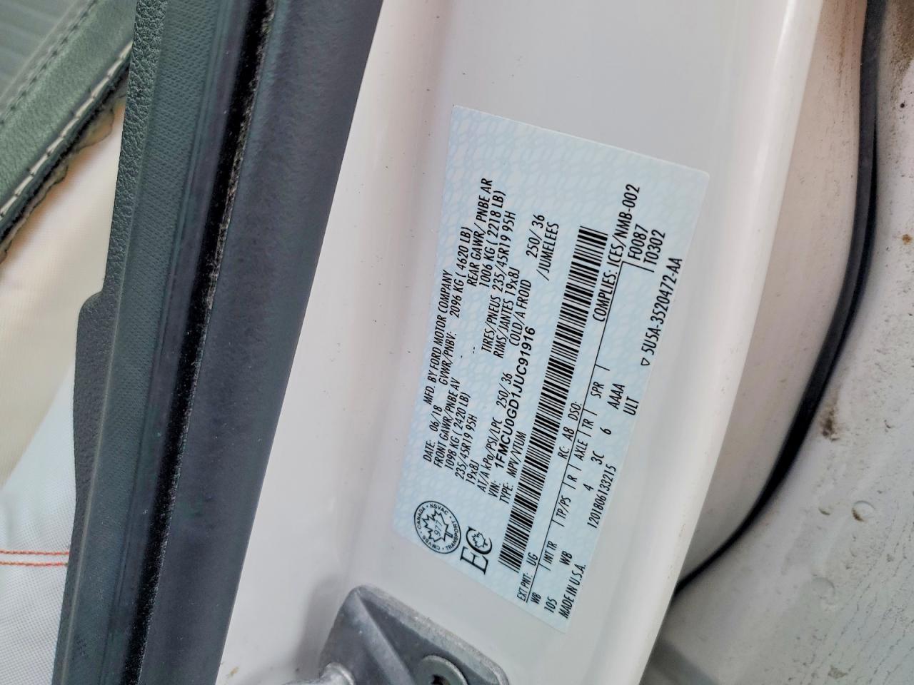 2018 FORD ESCAPE