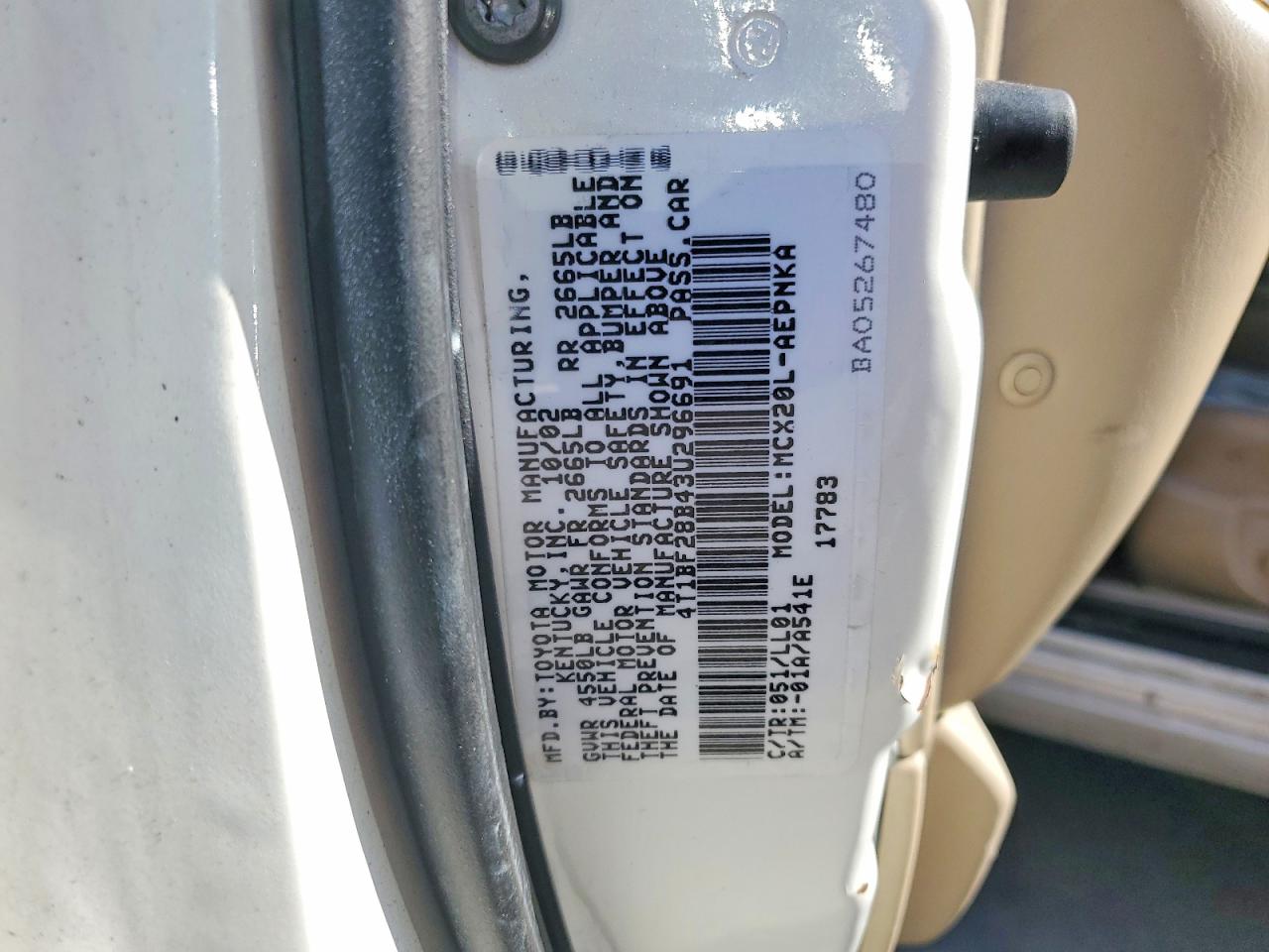 2003 TOYOTA AVALON