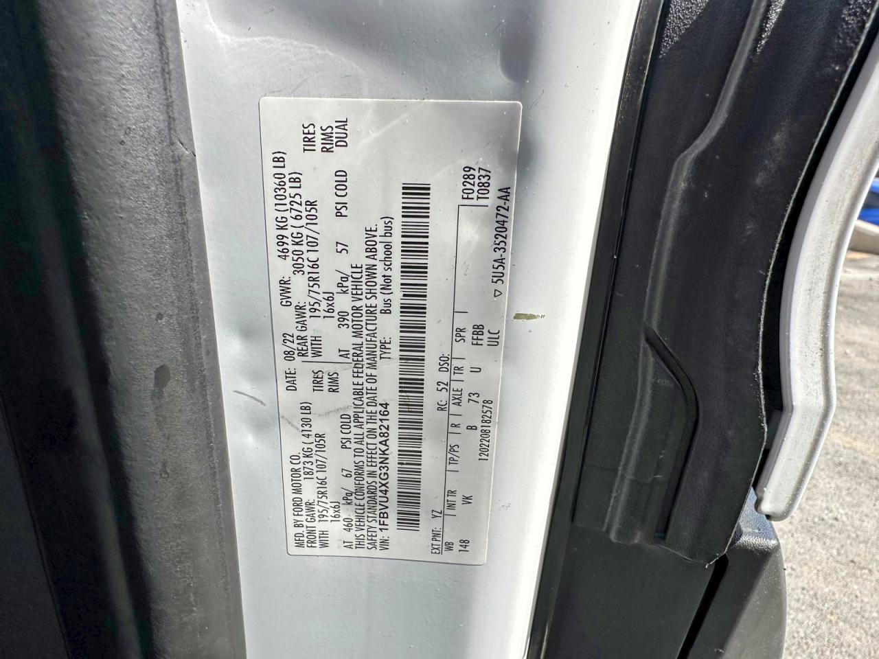 2022 FORD TRANSIT