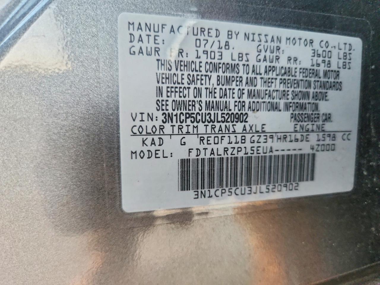 2018 NISSAN KICKS