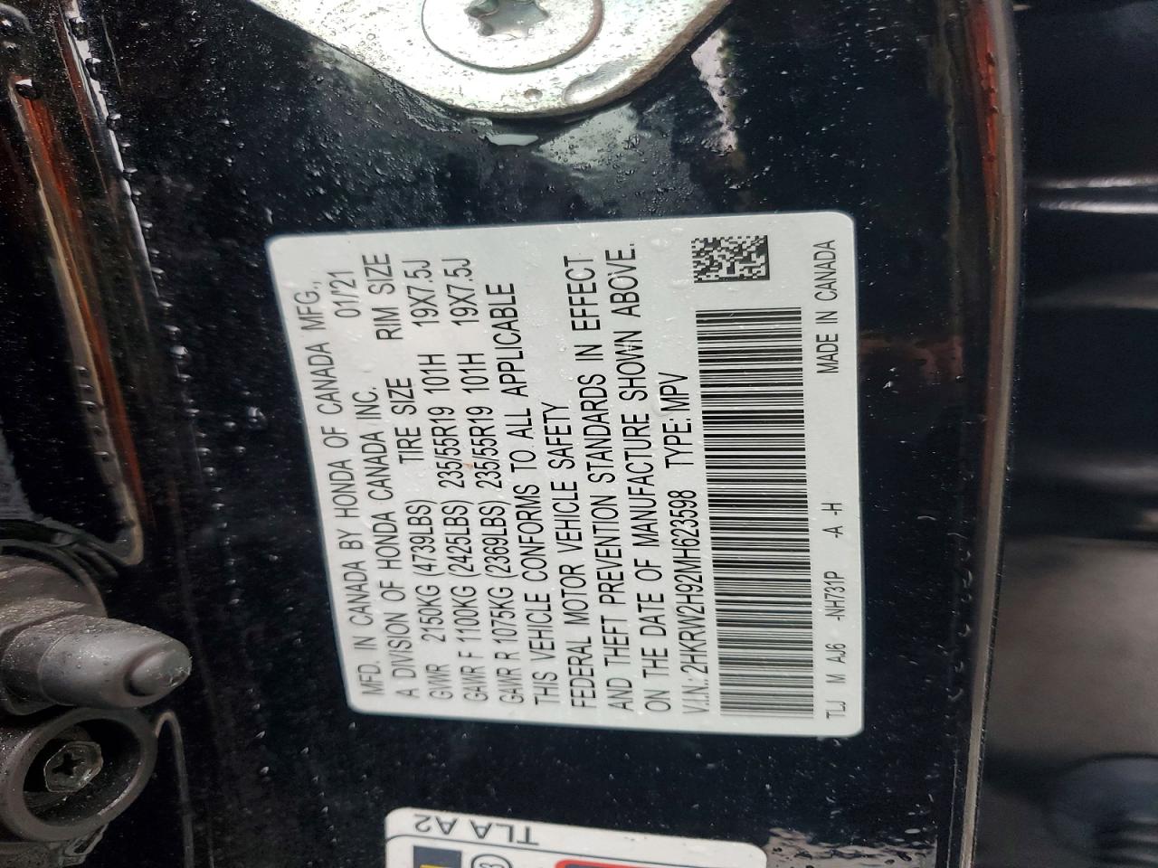 2021 HONDA CRV