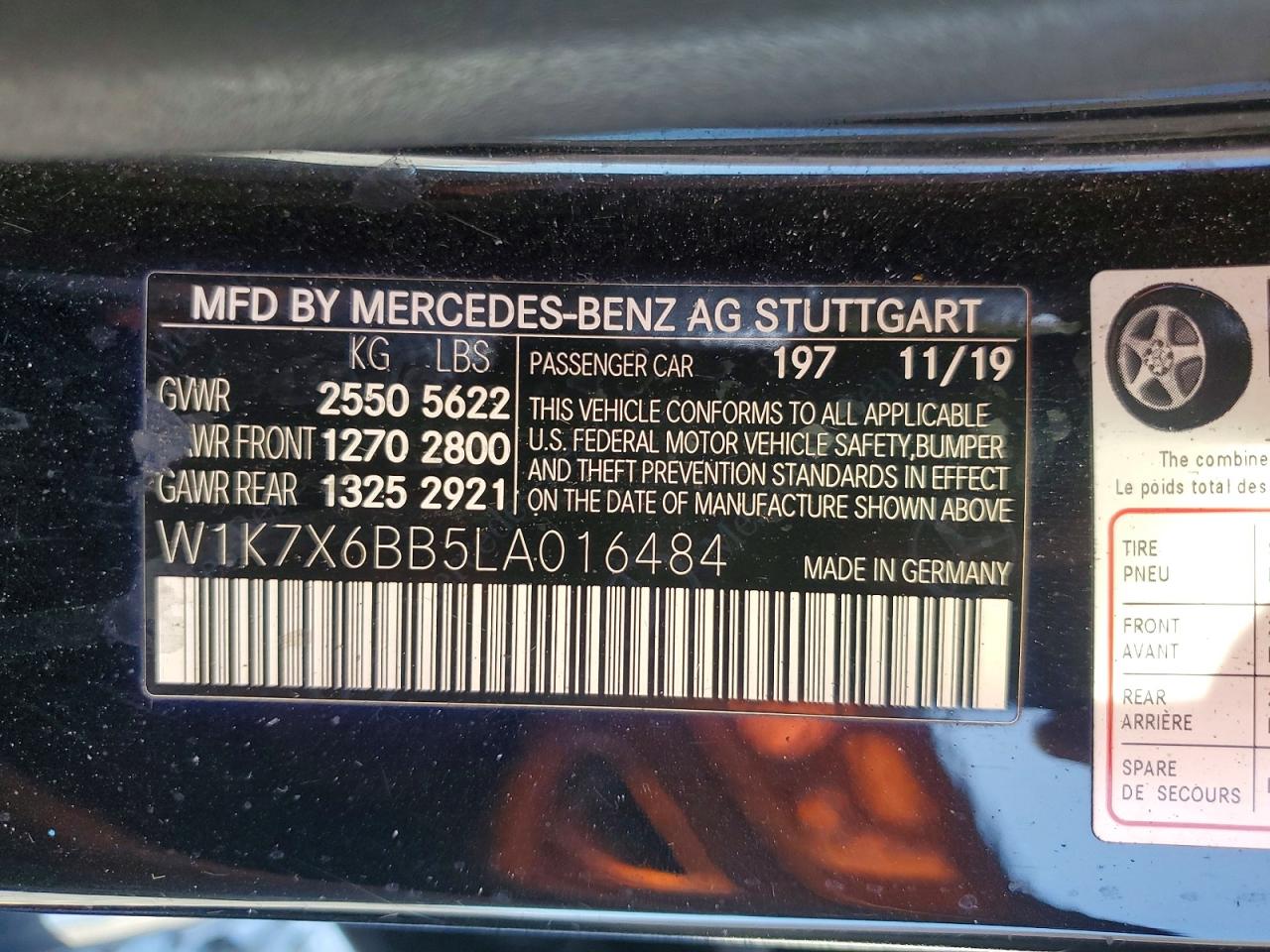 2020 MERCEDES-BENZ GT-CLASS