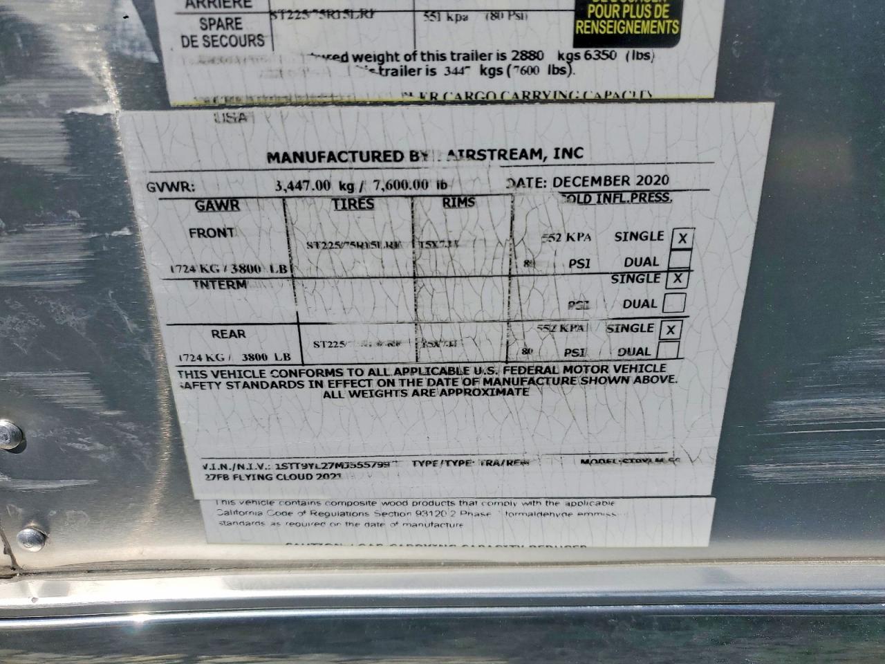 2021 AIRSTREAM UNKNOWN