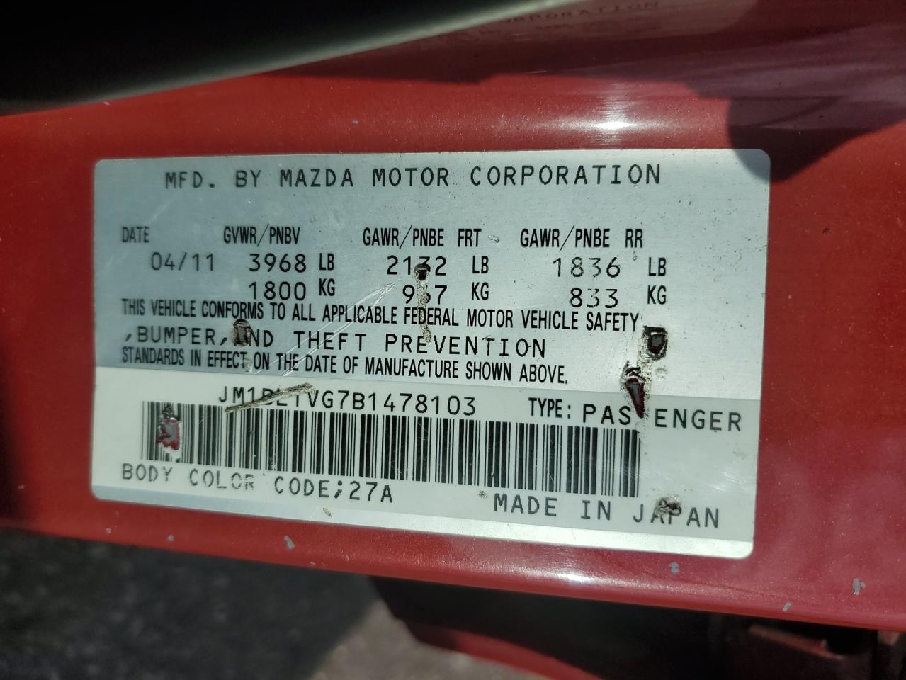 2011 MAZDA 3