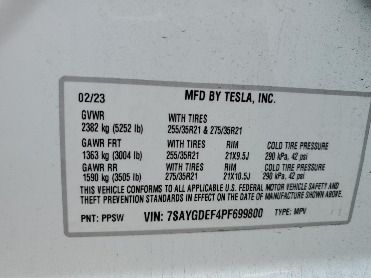 2023 TESLA MODEL Y