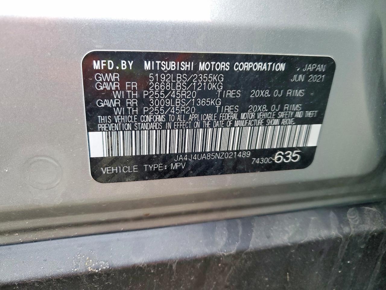 2022 MITSUBISHI OUTLANDER