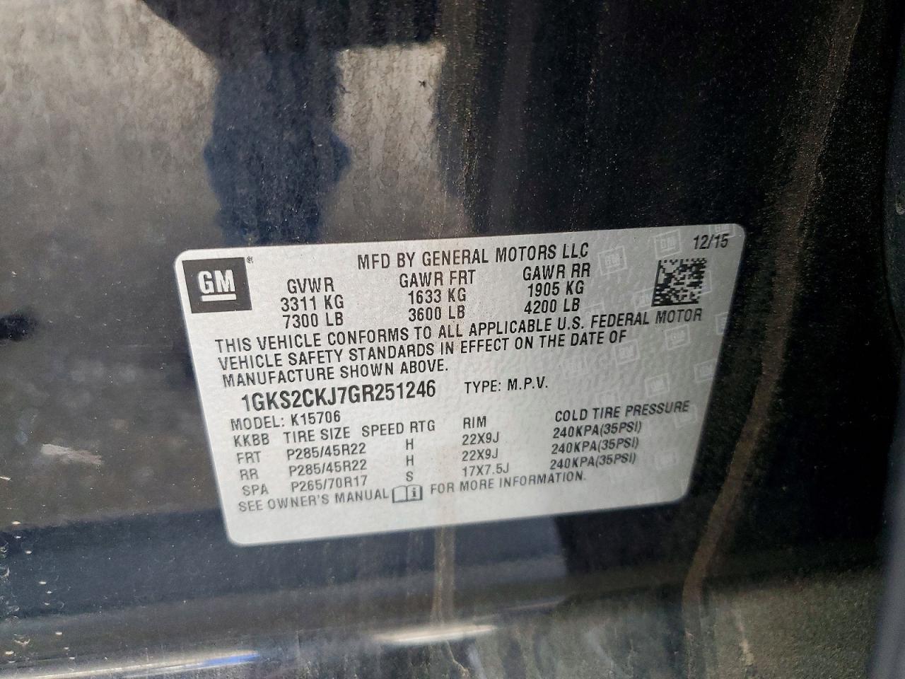 2016 GMC YUKON
