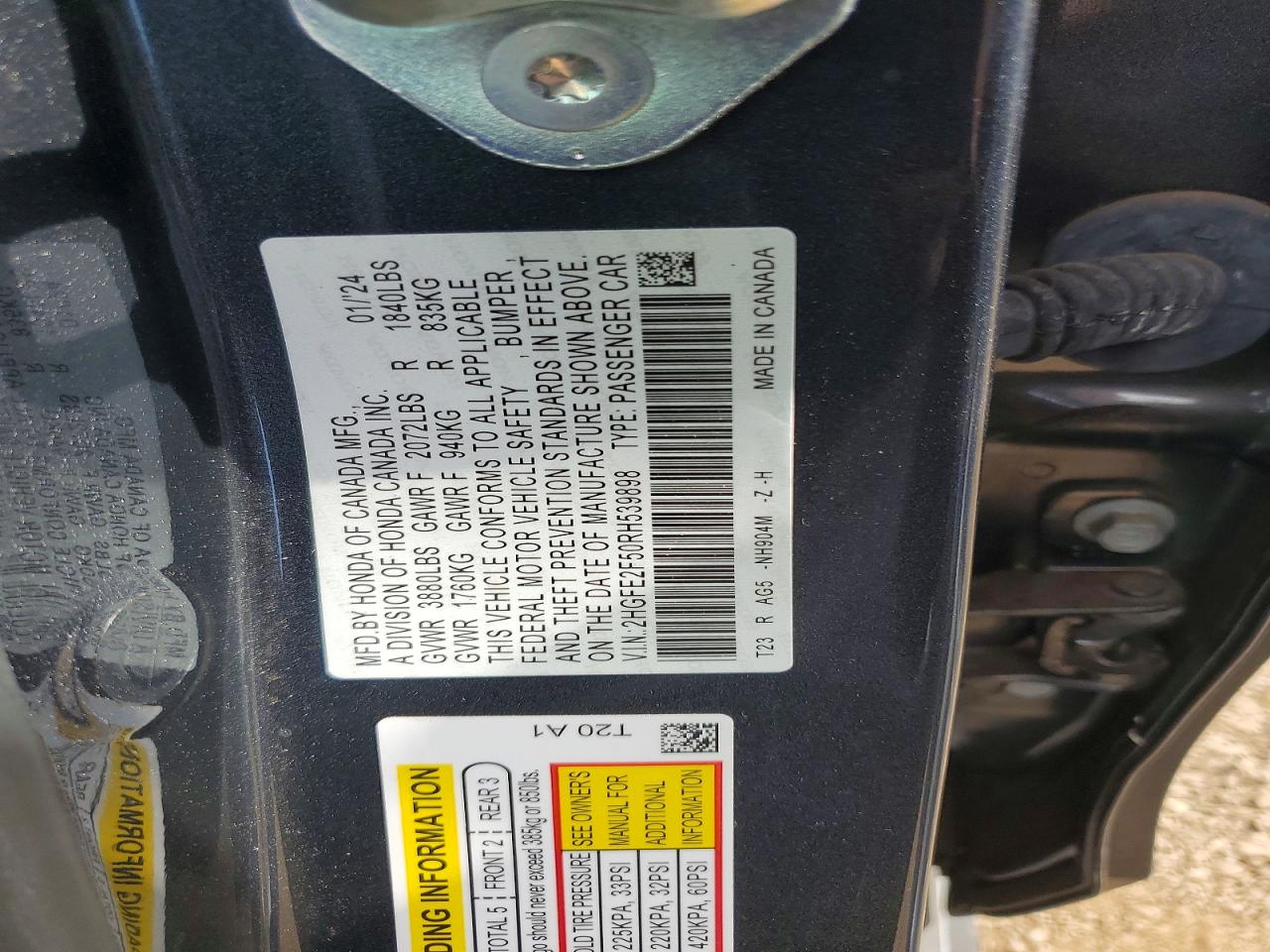 2024 HONDA CIVIC