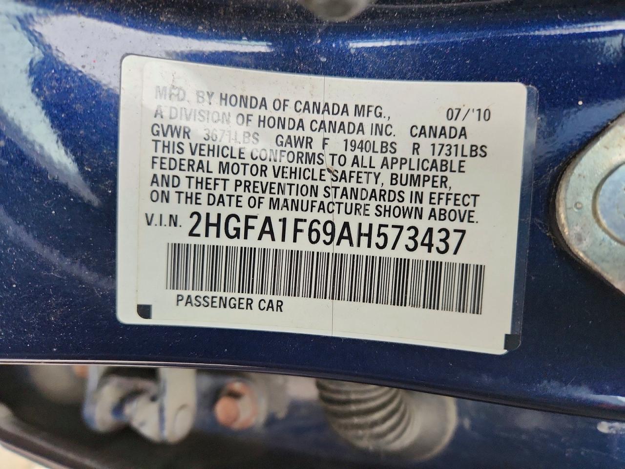 2010 HONDA CIVIC