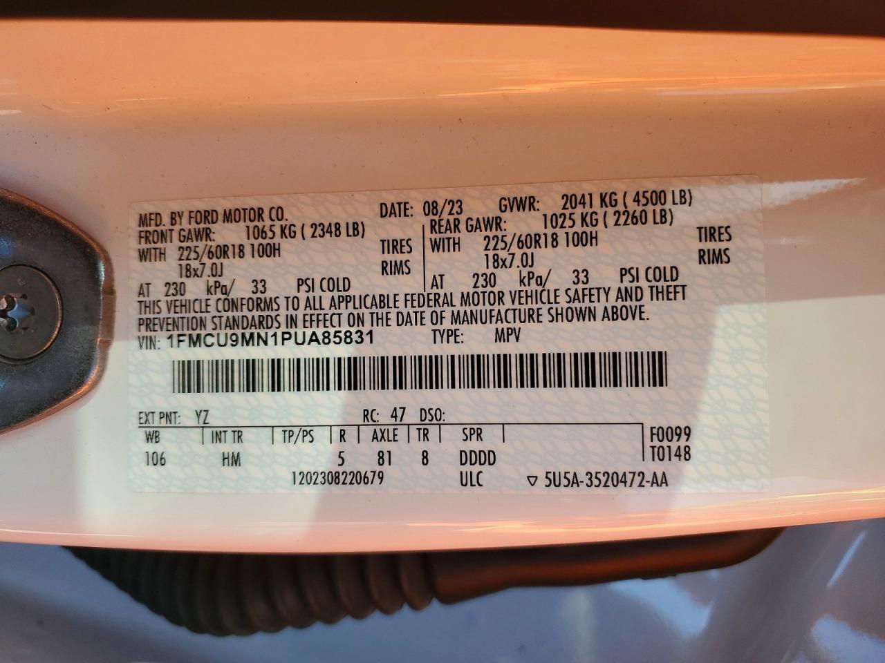2023 FORD ESCAPE