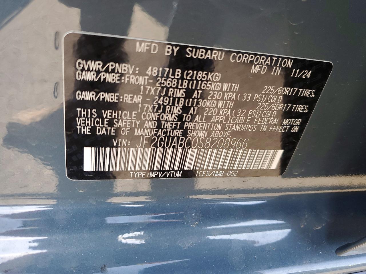 2025 SUBARU CROSSTREK