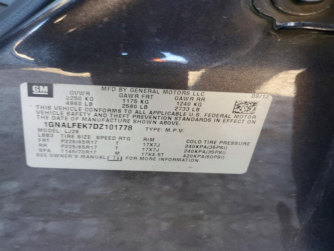 2013 CHEVROLET EQUINOX