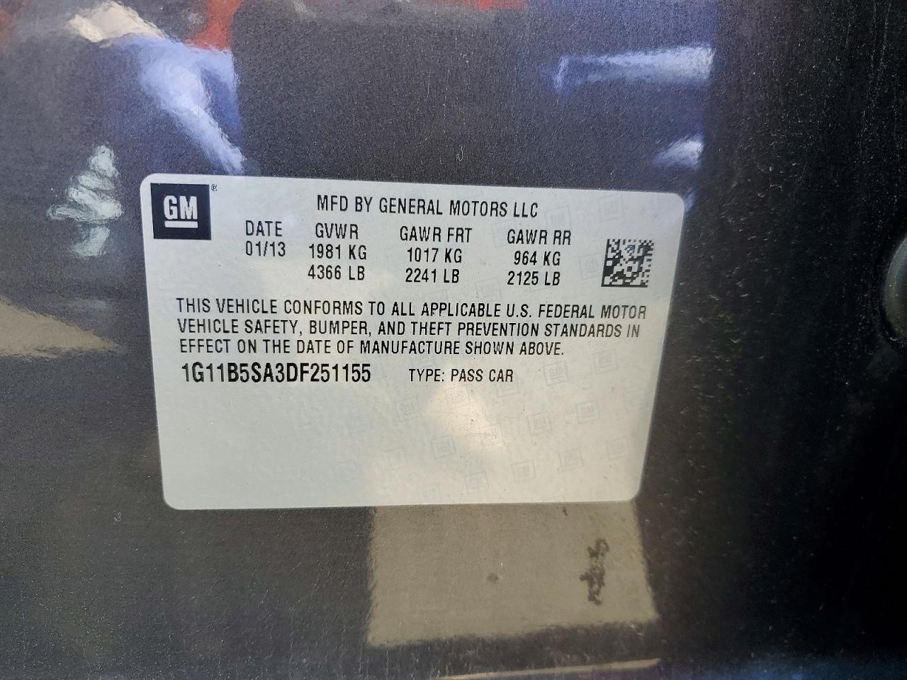 2013 CHEVROLET MALIBU