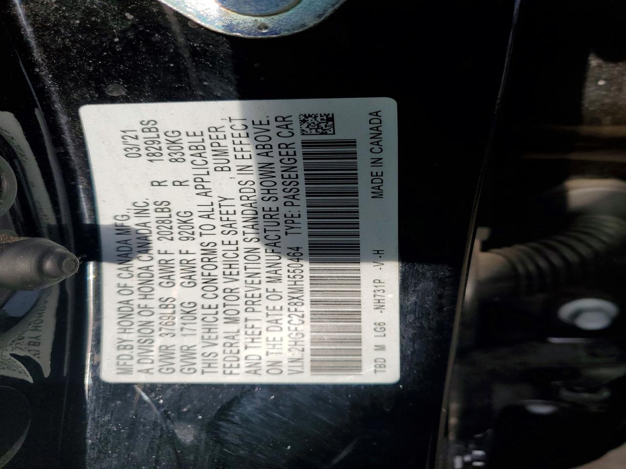 2021 HONDA CIVIC
