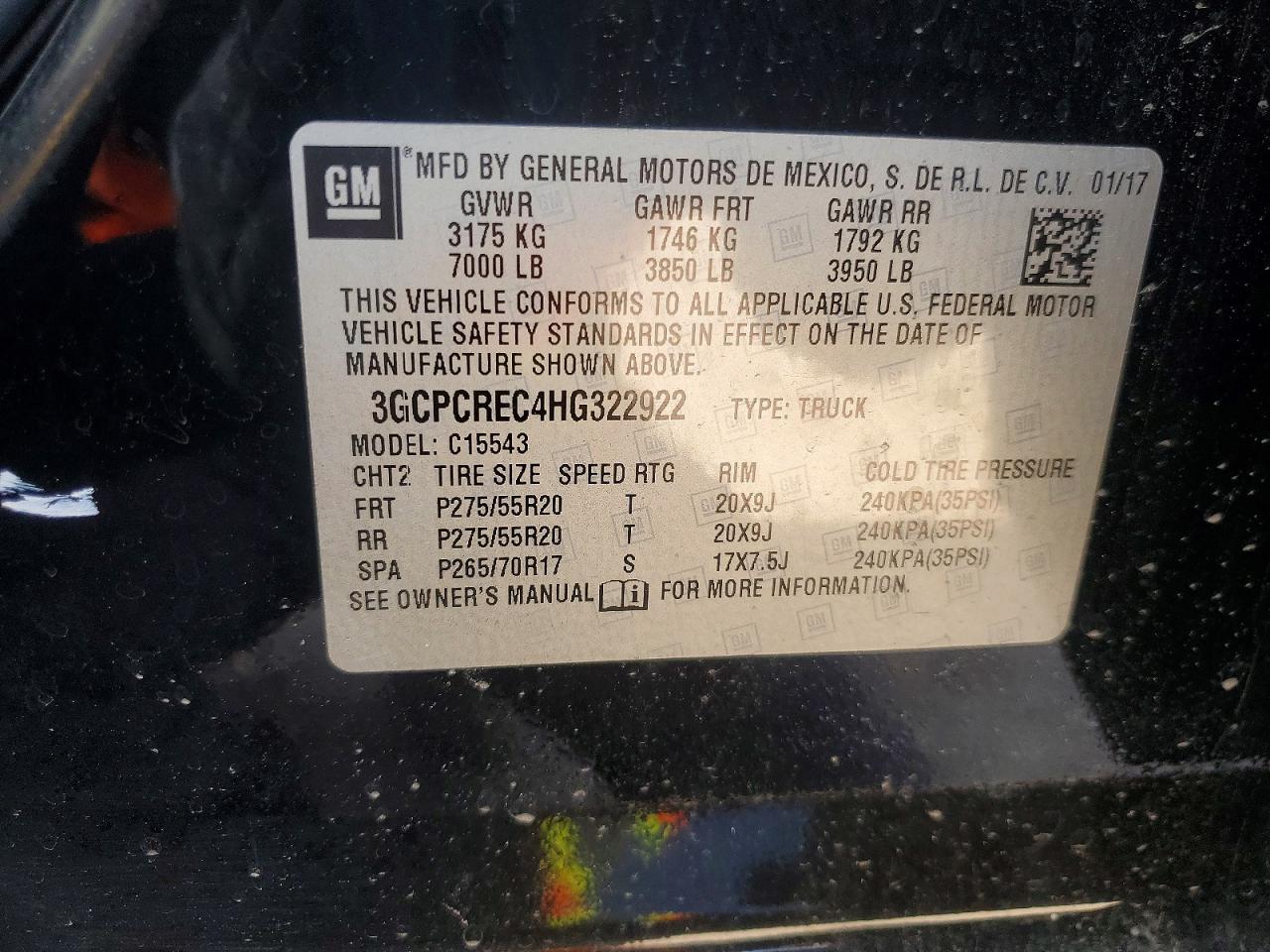 2017 CHEVROLET SILVERADO