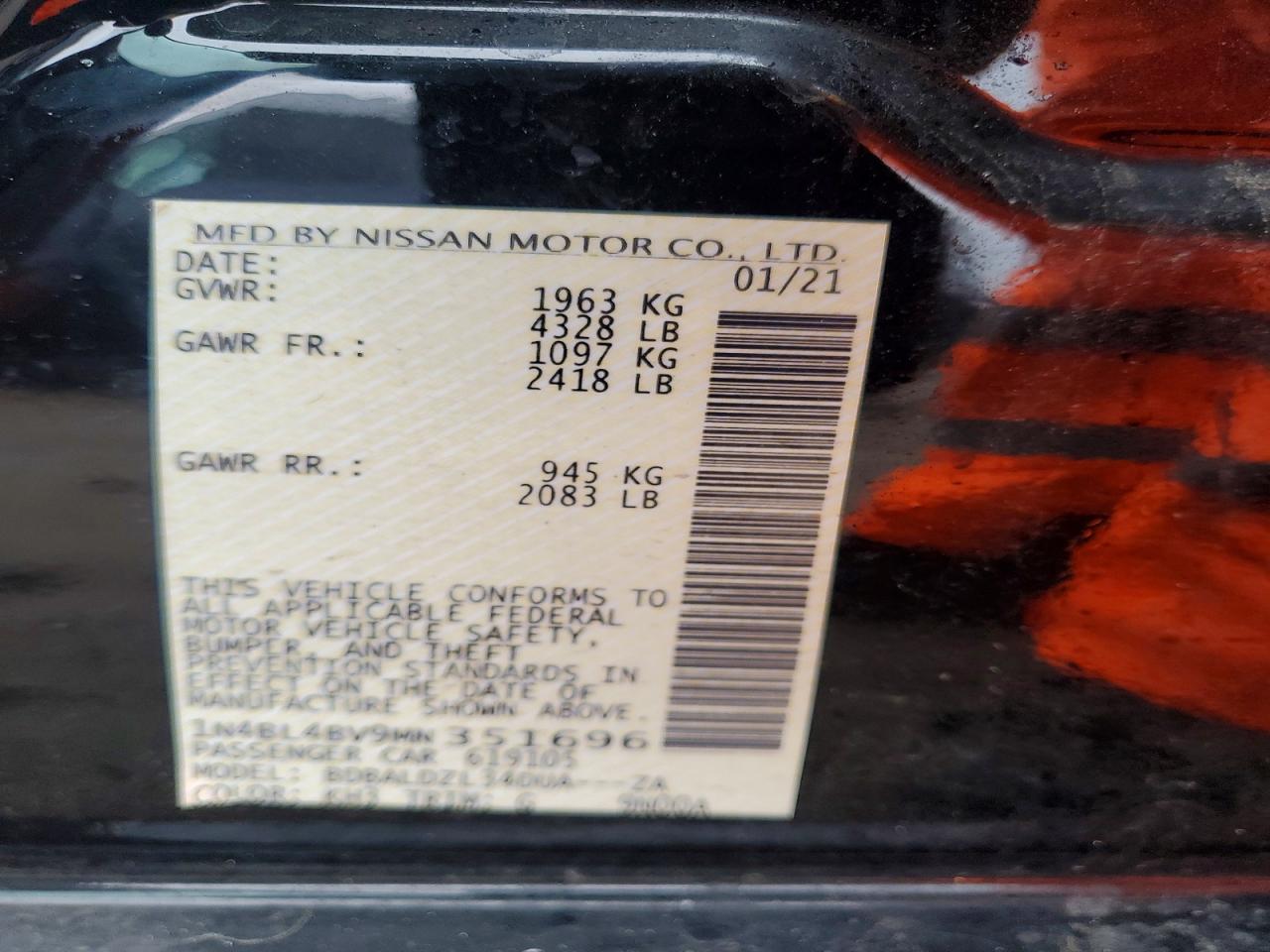 2021 NISSAN ALTIMA