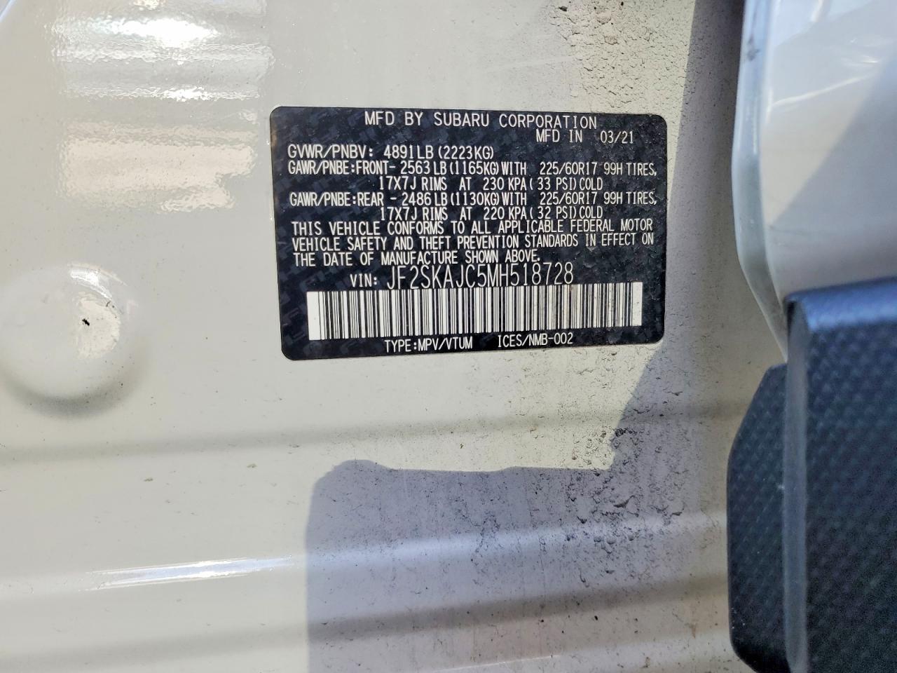 2021 SUBARU FORESTER