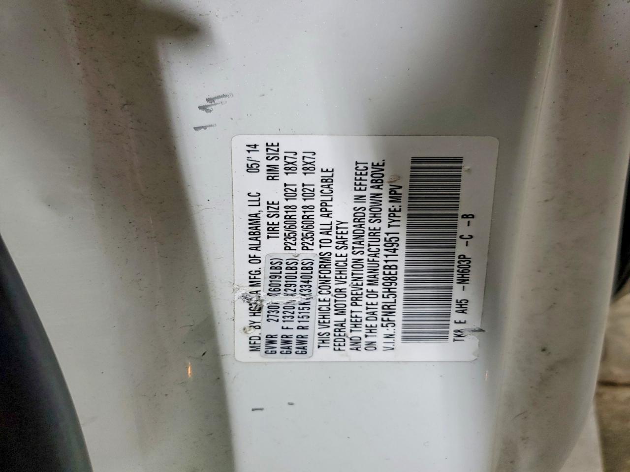 2014 HONDA ODYSSEY