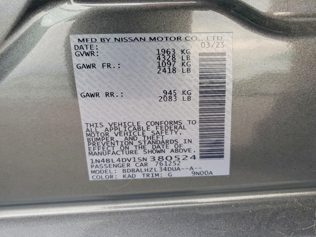 2025 NISSAN ALTIMA