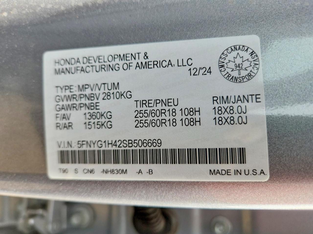 2025 HONDA PILOT