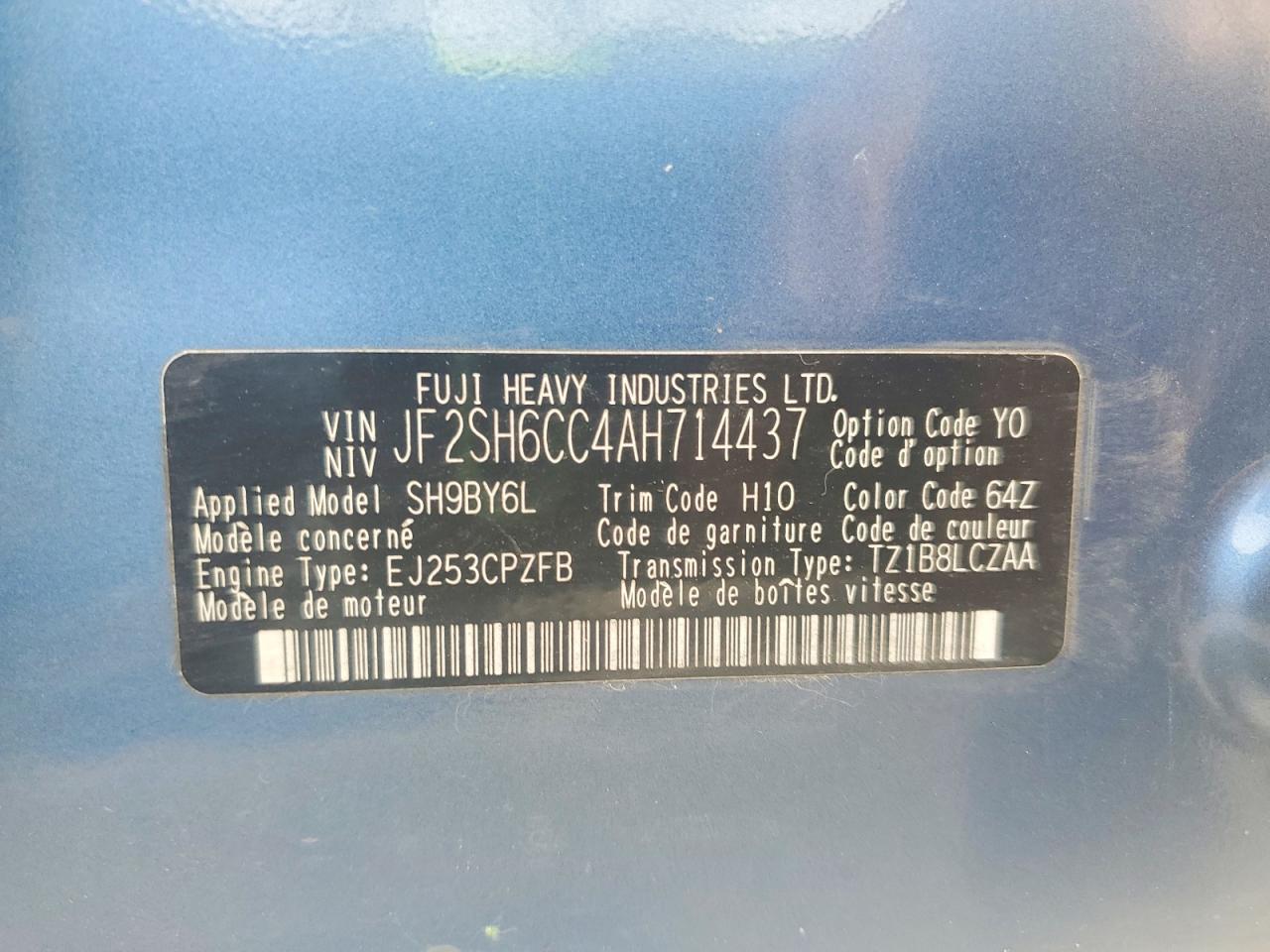 2010 SUBARU FORESTER