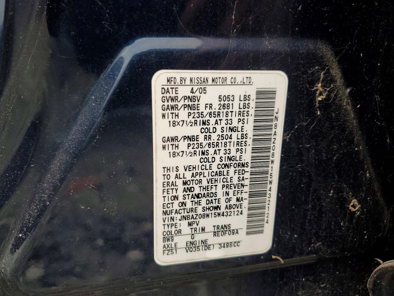 2005 NISSAN MURANO