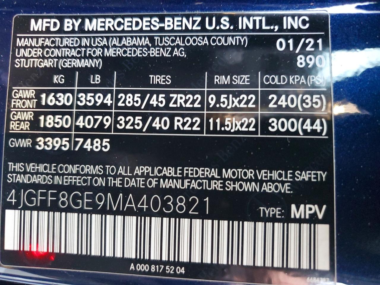 2021 MERCEDES-BENZ GLS-CLASS