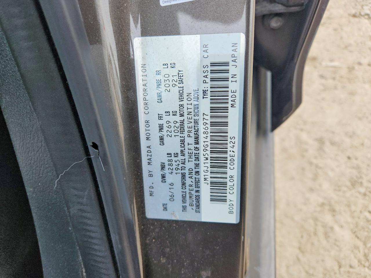 2016 MAZDA 6